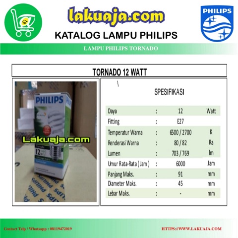 katalog-lampu-philips-tornado-12watt