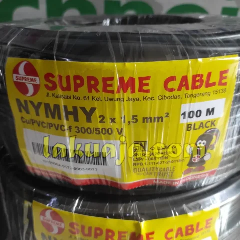 kabel-listrik-nymhy-black-2x1.5-mm-supreme-roll-100-mtr