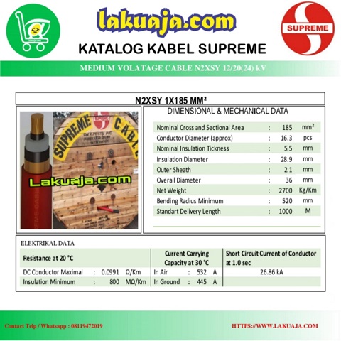 Katalog Kabel Supreme N2XSY 1x185mm katalog-kabel-supreme-n2xsy-1x185mm