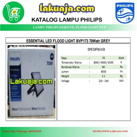 Katalog Lampu Philips Essential LED Flood Light BVP 70watt
