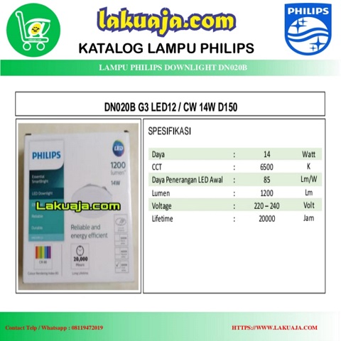 katalog-lampu-philips-led-downlight-dn020b-14watt