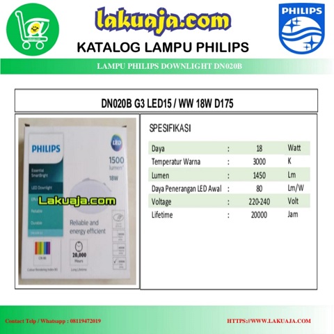 katalog-lampu-philips-led-downlight-dn020b-18watt