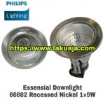 Lampu Philips Essential Downlight 66662 Recessed Nickel 1x9W