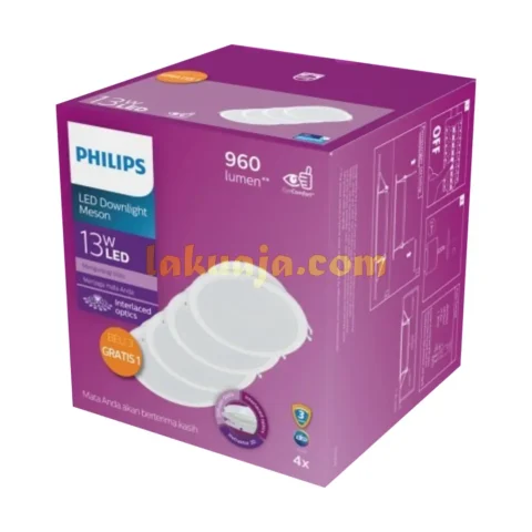 lampu downlight philips meson 13w pack 3+1